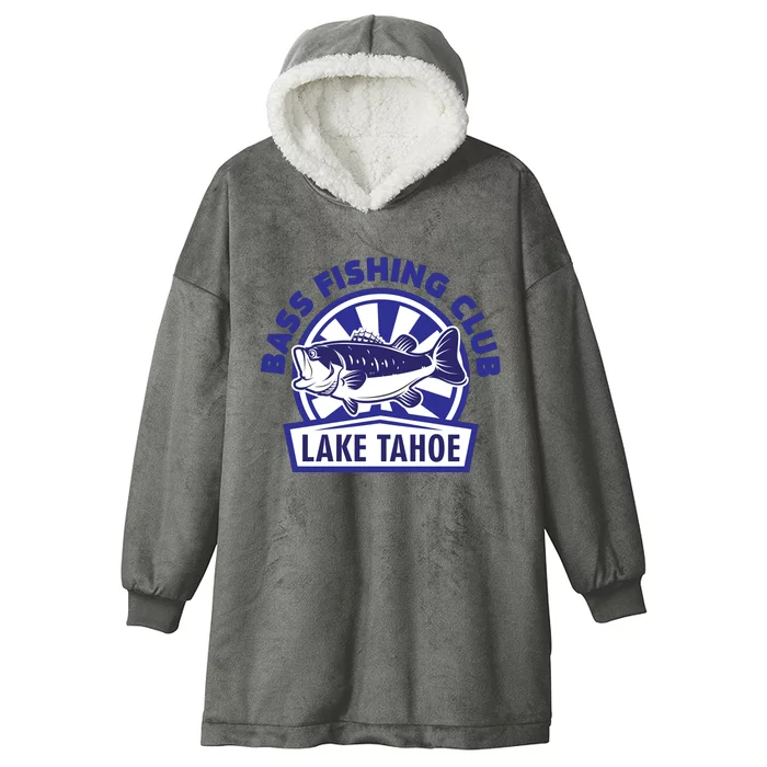 Bass Fishing Club Lake Tahoe Hooded Wearable Blanket