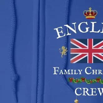 British Family Christmas Crew Union Jack Flag United Kingdom Cute Gift Full Zip Hoodie