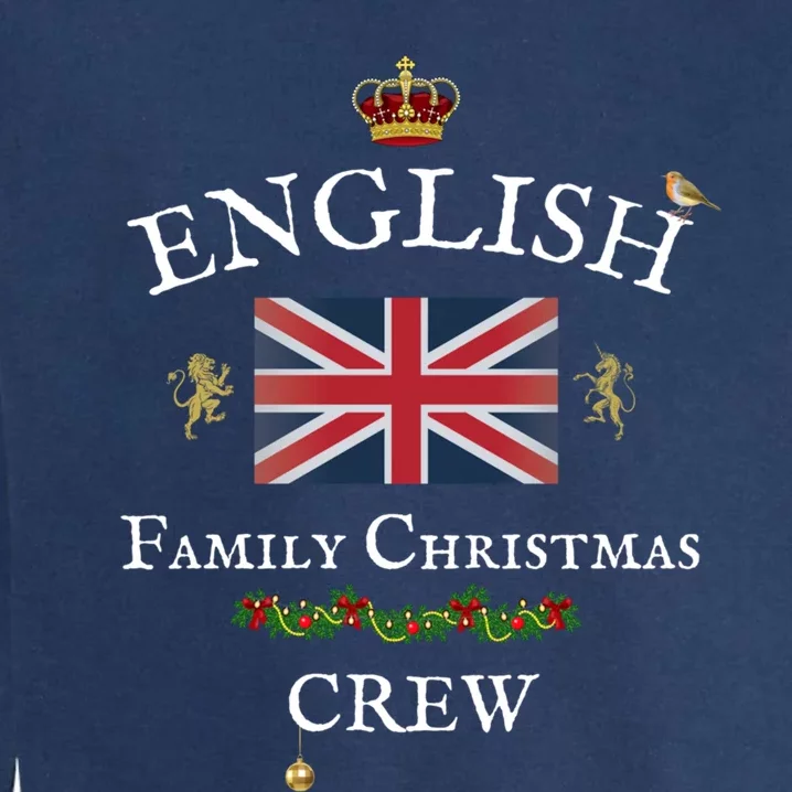 British Family Christmas Crew Union Jack Flag United Kingdom Cute Gift Garment-Dyed Sweatshirt