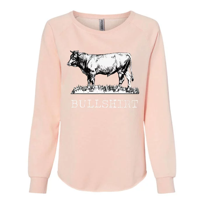 Bull Funny Cow Cowboy Womens California Wash Sweatshirt