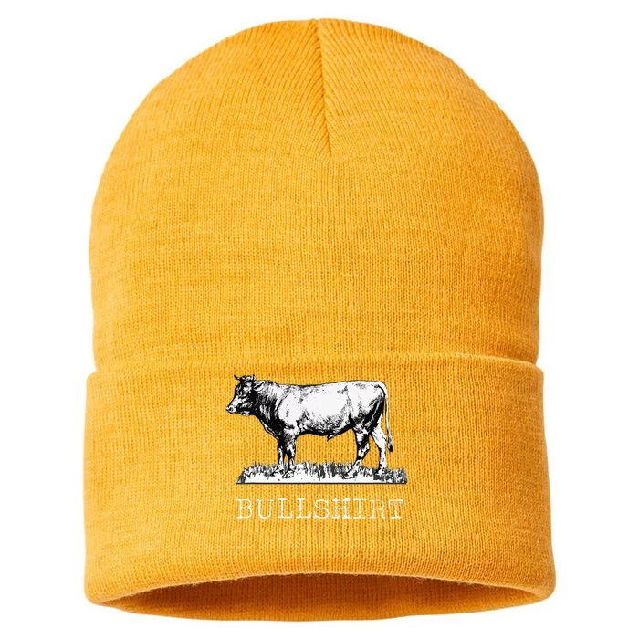 Bull Funny Cow Cowboy Sustainable Knit Beanie