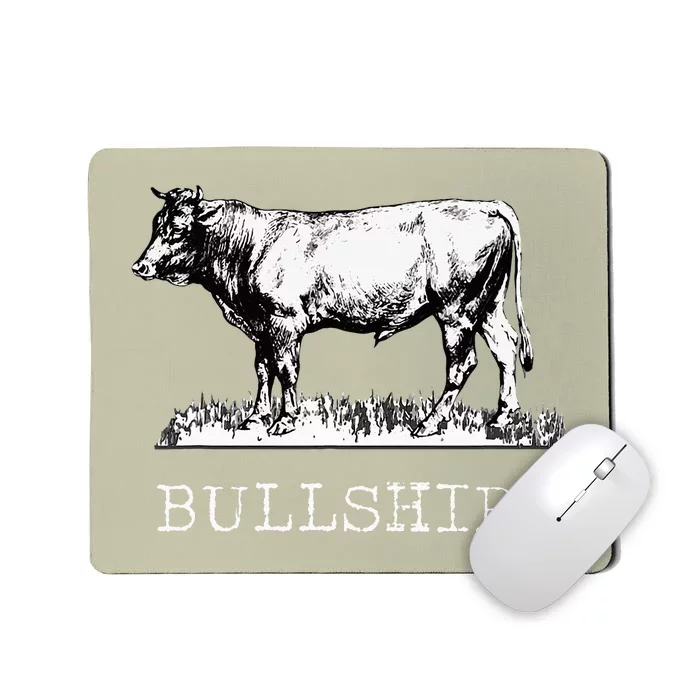 Bull Funny Cow Cowboy Mousepad