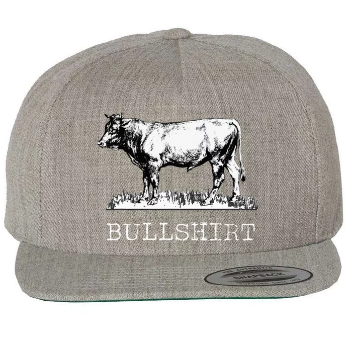 Bull Funny Cow Cowboy Wool Snapback Cap