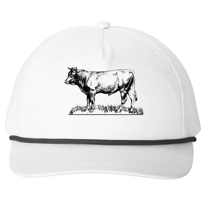 Bull Funny Cow Cowboy Snapback Five-Panel Rope Hat