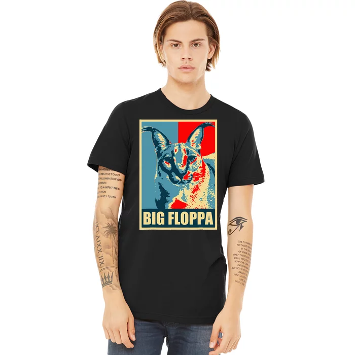 Big Floppa Caracal Cat Meme Premium T-Shirt