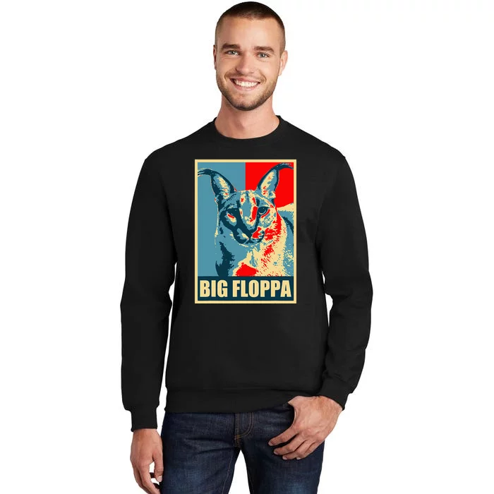 Big Floppa Caracal Cat Meme Tall Sweatshirt