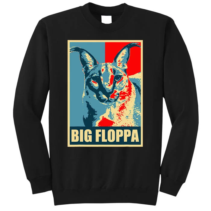 Big Floppa Caracal Cat Meme Tall Sweatshirt