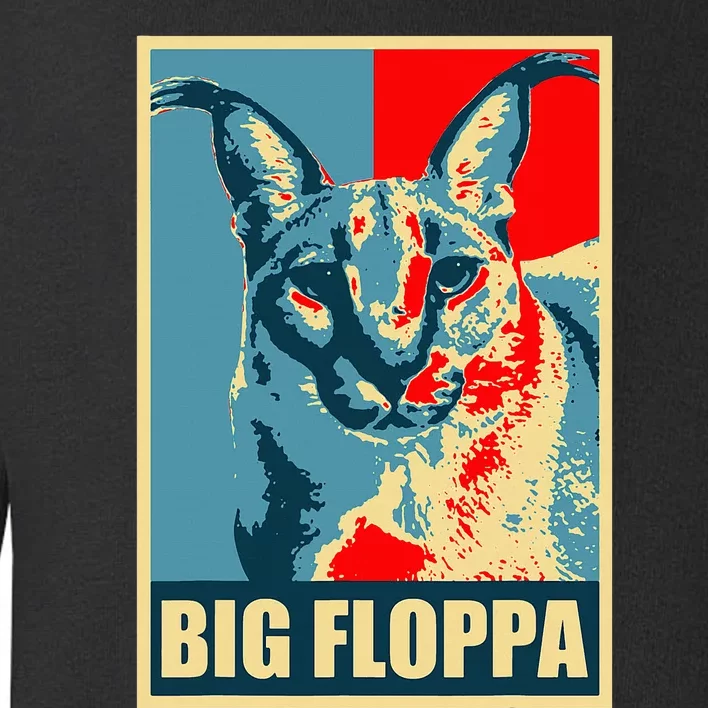 Big Floppa Caracal Cat Meme Toddler Sweatshirt