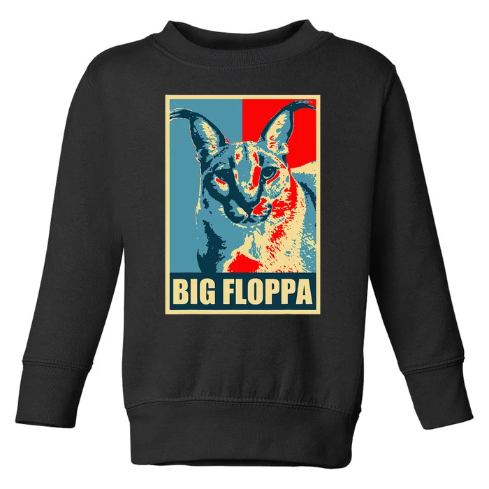 Big Floppa Caracal Cat Meme Toddler Sweatshirt