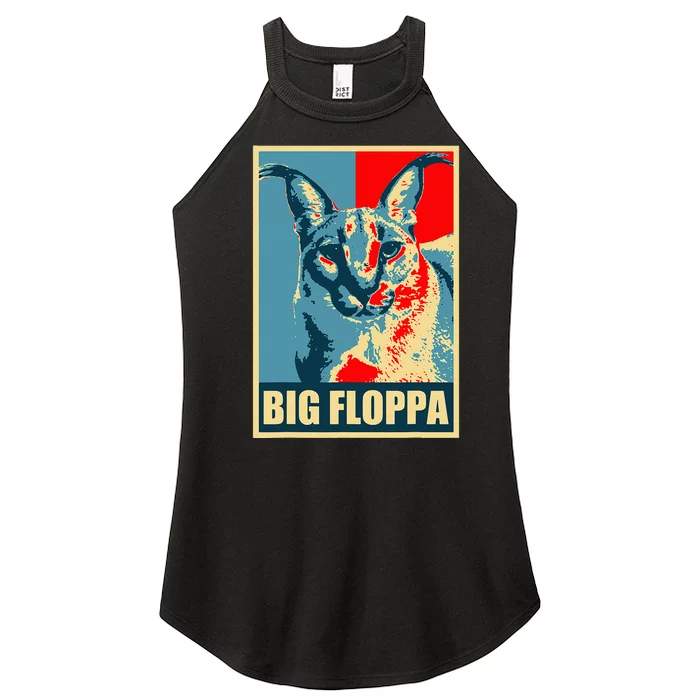 Big Floppa Caracal Cat Meme Women’s Perfect Tri Rocker Tank