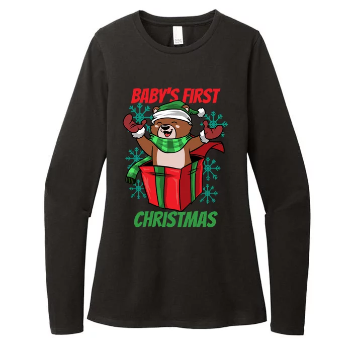 Baby's First Christmas Womens CVC Long Sleeve Shirt