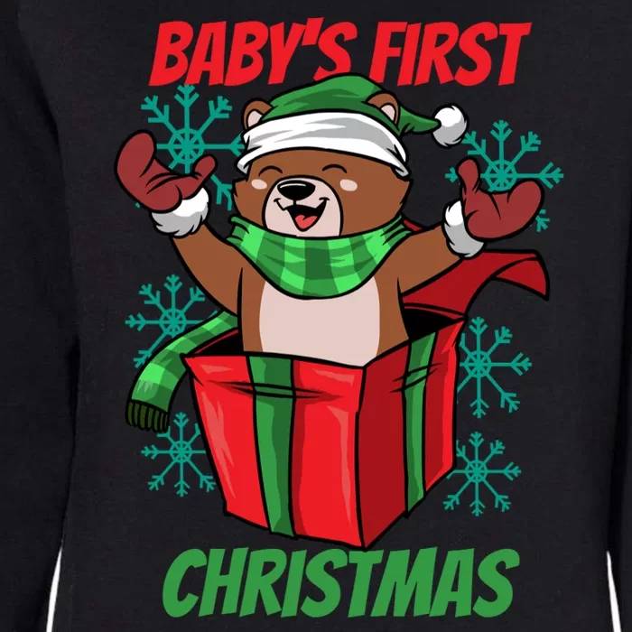 Baby's First Christmas Womens California Wash Sweatshirt