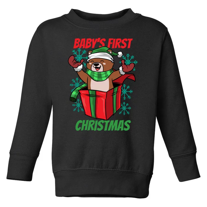 Baby's First Christmas Toddler Sweatshirt