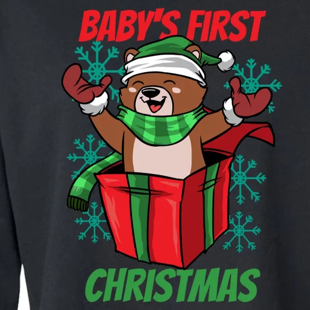 Baby's First Christmas Cropped Pullover Crew