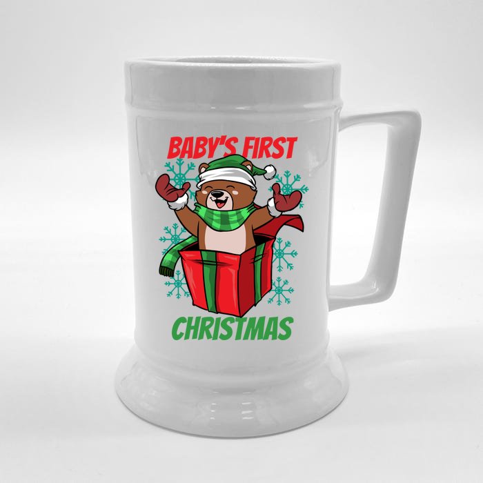 Baby's First Christmas Front & Back Beer Stein