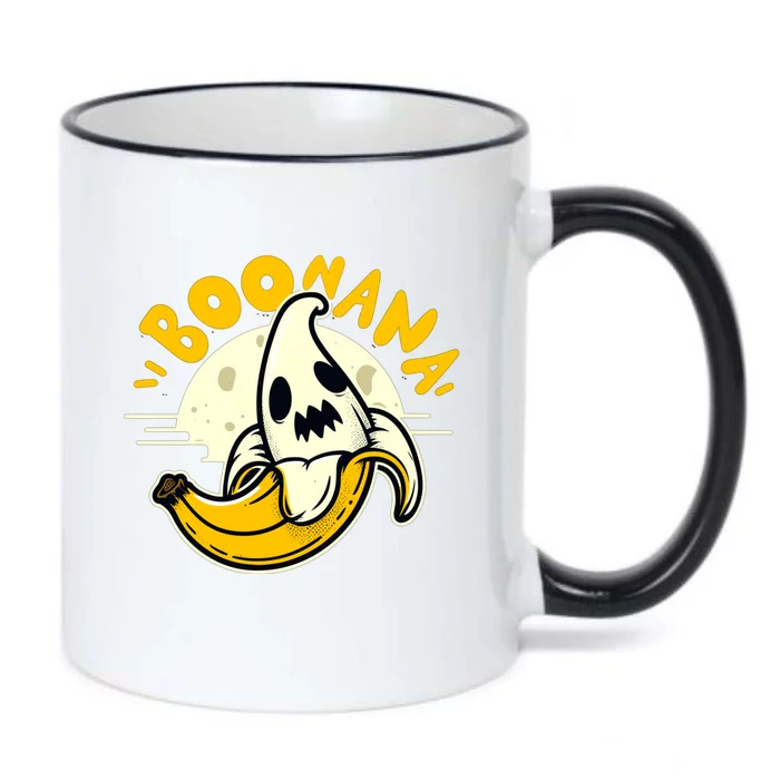 Boonana Funny Cute Banana Ghost Halloween Banana Lover Gifts Black Color Changing Mug