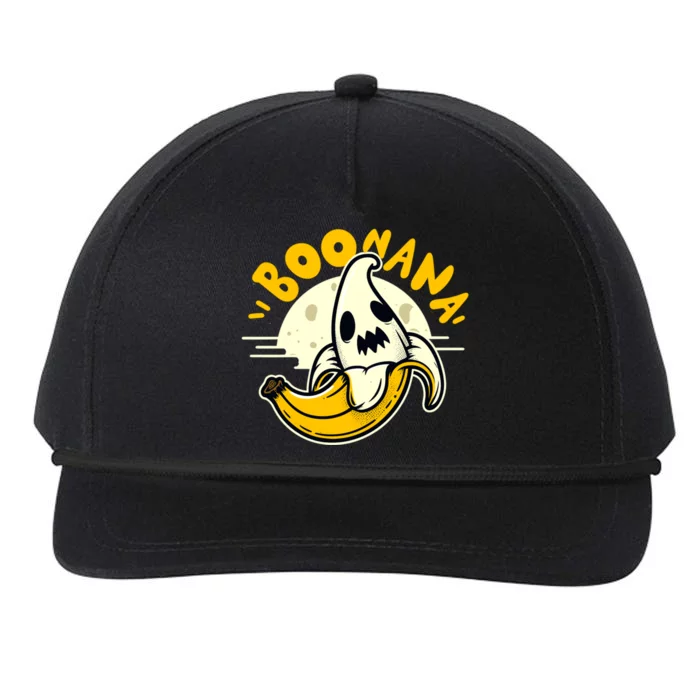 Boonana Funny Cute Banana Ghost Halloween Banana Lover Gifts Snapback Five-Panel Rope Hat