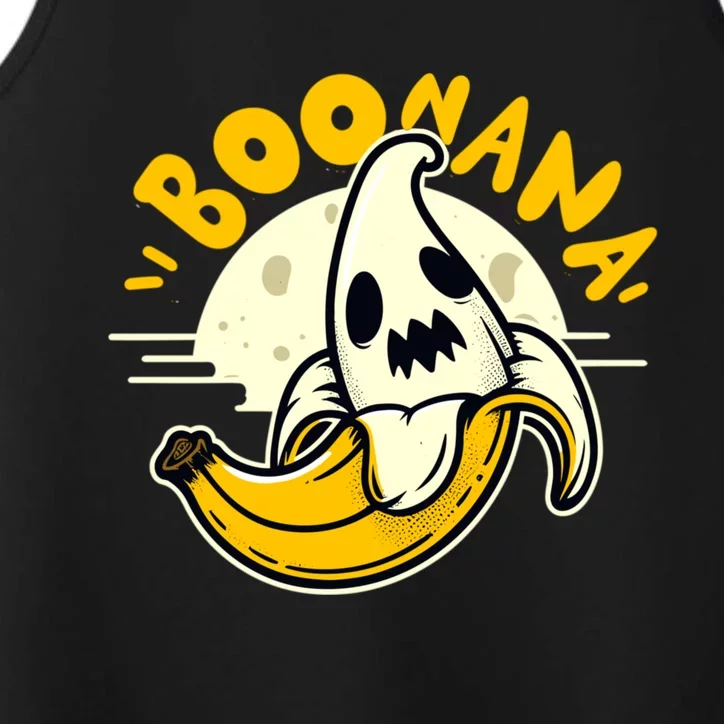 Boonana Funny Cute Banana Ghost Halloween Banana Lover Gifts Performance Tank