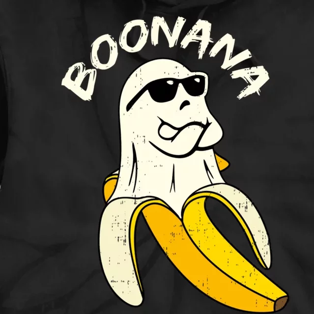 Boonana Funny Cute Banana Ghost Halloween Banana Lover Gifts Tie Dye Hoodie