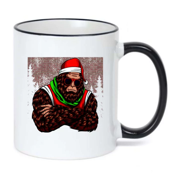 Bigfoot Funny Christmas Hipster Black Color Changing Mug