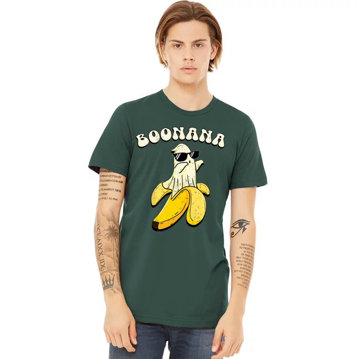 Boonana Funny Cute Banana Ghost Halloween Banana Lover Gifts Premium T-Shirt