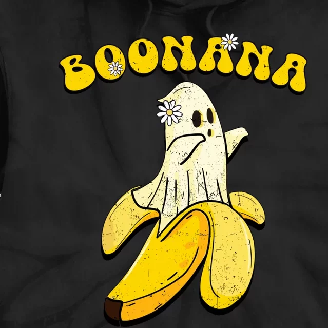 Boonana Funny Cute Banana Ghost Halloween Banana Lover Gifts Tie Dye Hoodie