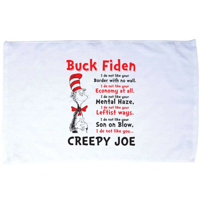 Buck Fiden Creepy Joe Us Flag Anti Biden Microfiber Hand Towel