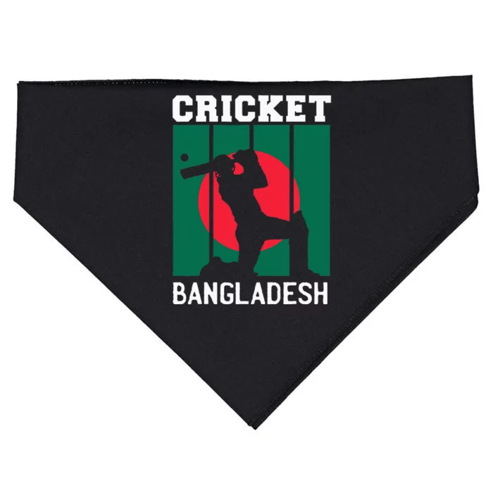 Bangladesh Flag Cricket 2024 Fans Player Coach USA-Made Doggie Bandana