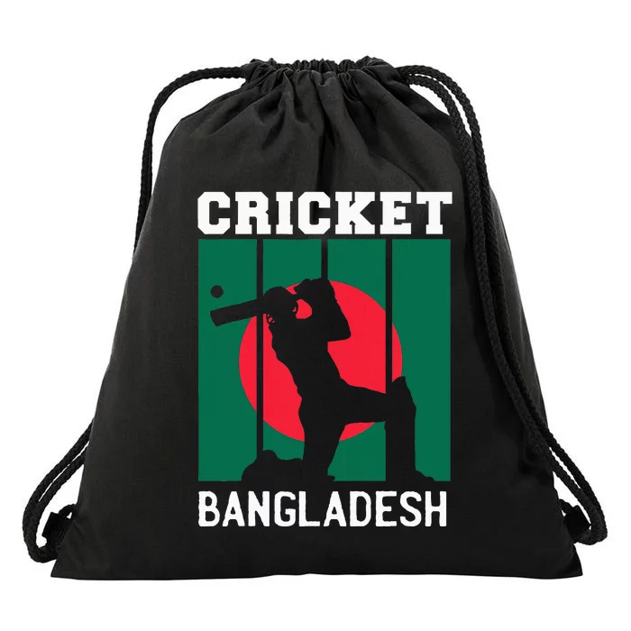 Bangladesh Flag Cricket 2024 Fans Player Coach Drawstring Bag