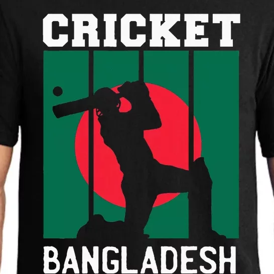 Bangladesh Flag Cricket 2024 Fans Player Coach Pajama Set