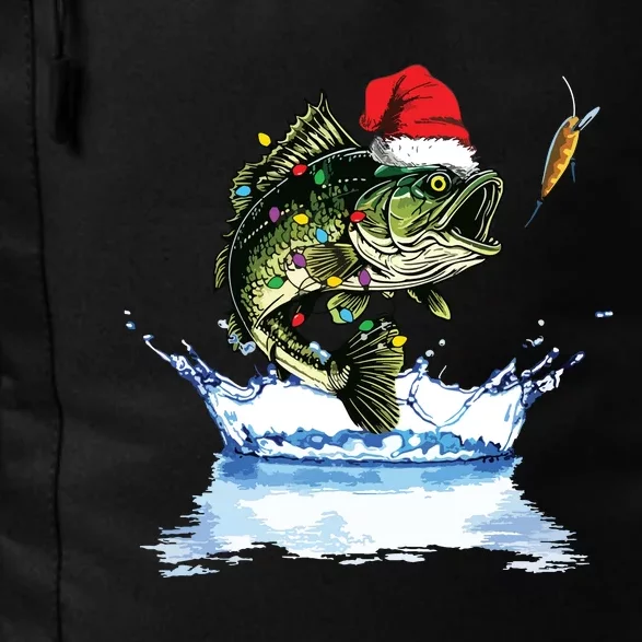 Bass Fishing Christmas Santa Hat Fishing Lover Fisherman Daily Commute Backpack