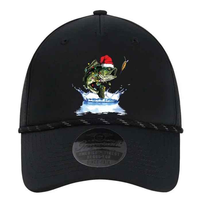 Bass Fishing Christmas Santa Hat Fishing Lover Fisherman Performance The Dyno Cap