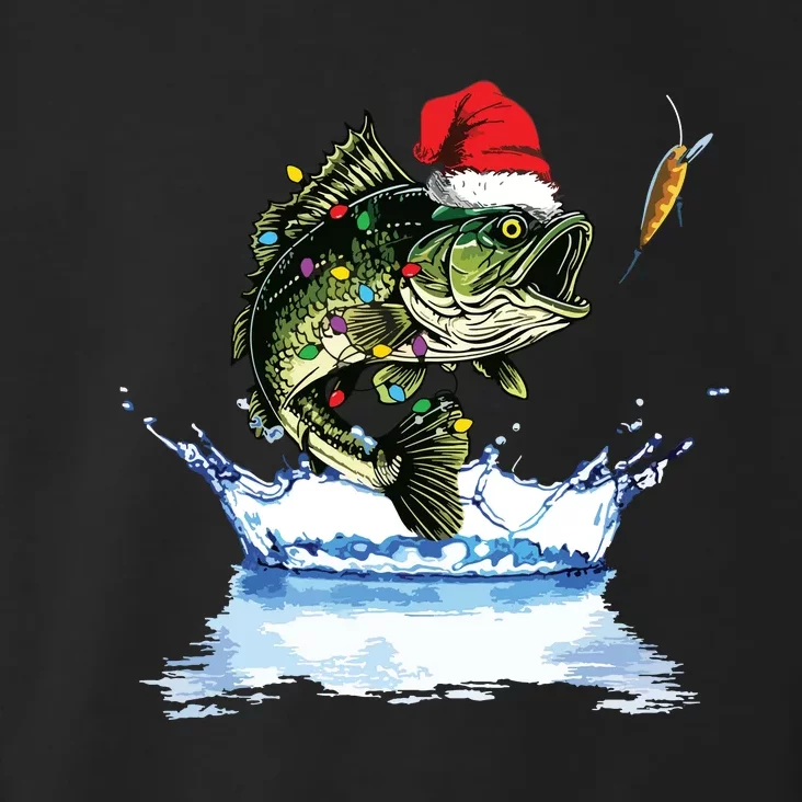 Bass Fishing Christmas Santa Hat Fishing Lover Fisherman Toddler Hoodie