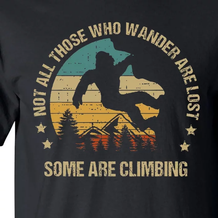 Bigfoot Funny Climber Climbing Outdoor Tall T-Shirt