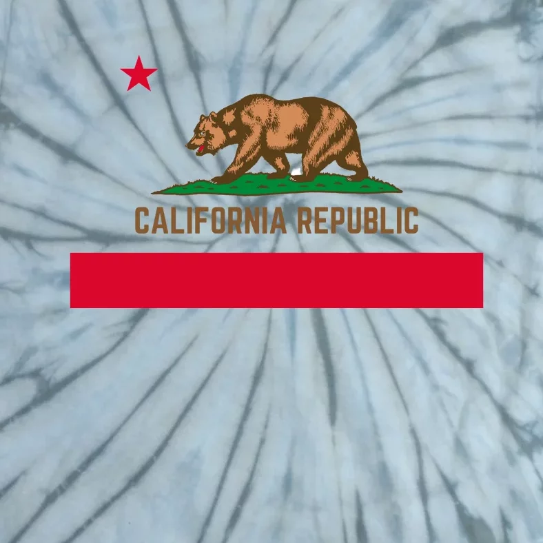 Bear Flag. California Republic State Flag Of California Tie-Dye T-Shirt