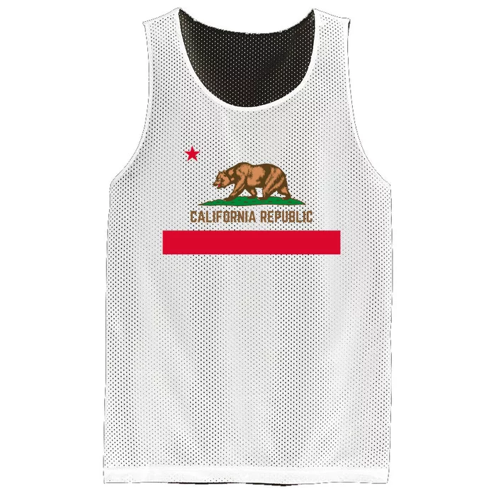 Bear Flag. California Republic State Flag Of California Mesh Reversible Basketball Jersey Tank