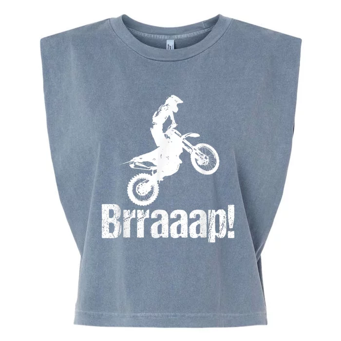 Brraaap Funny Dirt Bike Motocross, For Riders Garment-Dyed Women's Muscle Tee