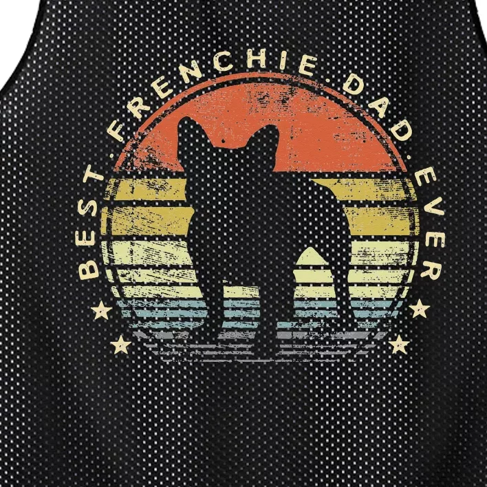 Best Frenchie Dad Ever Daddy French Bulldog Dog Lover Owner Mesh Reversible Basketball Jersey Tank