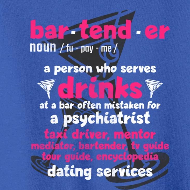 Bartender Funny Definition Gift Toddler T-Shirt