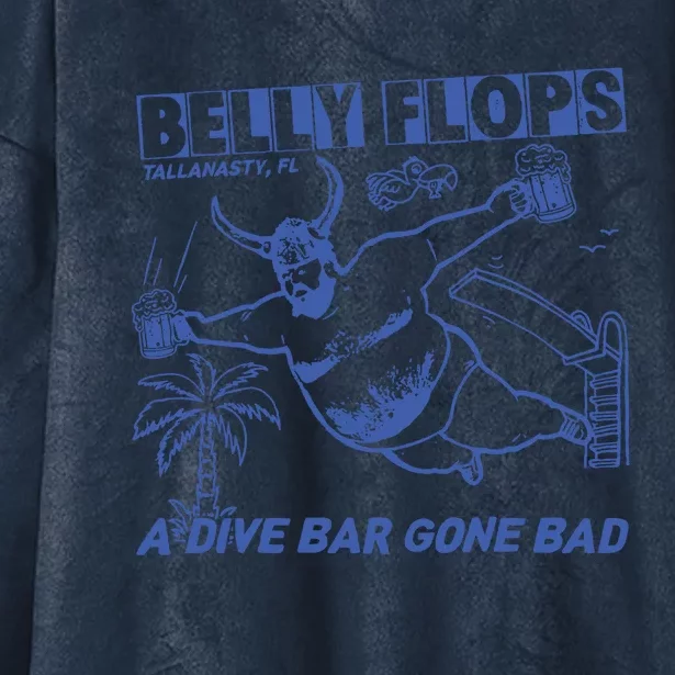 Belly Flops Dive Bar Hooded Wearable Blanket