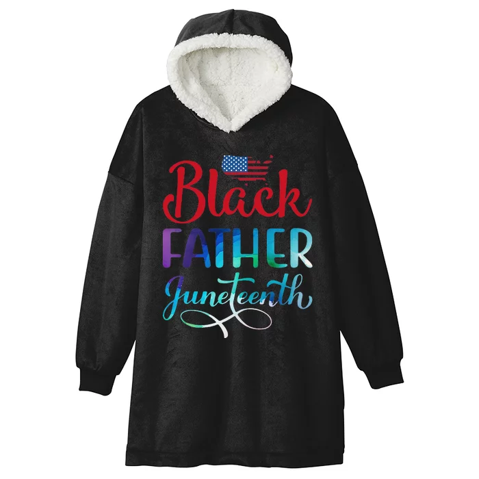 Black Father Day Gift juneteenth Hooded Wearable Blanket