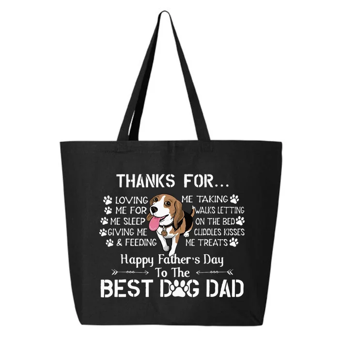 Beagle Fathers Day Funny Beagle Lover For Beagle Dad 25L Jumbo Tote