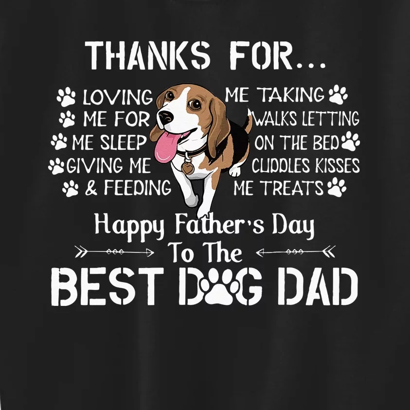 Beagle Fathers Day Funny Beagle Lover For Beagle Dad Kids Sweatshirt