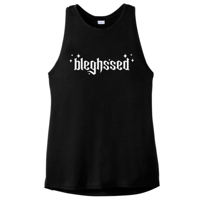 Bleghssed Funny Death Metal Deathcore Blegh Ladies Tri-Blend Wicking Tank