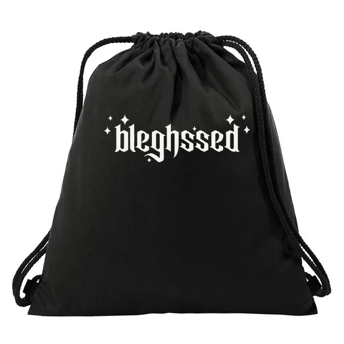 Bleghssed Funny Death Metal Deathcore Blegh Drawstring Bag