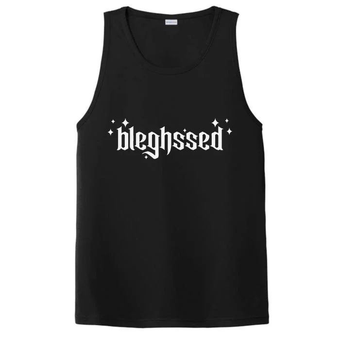 Bleghssed Funny Death Metal Deathcore Blegh Performance Tank