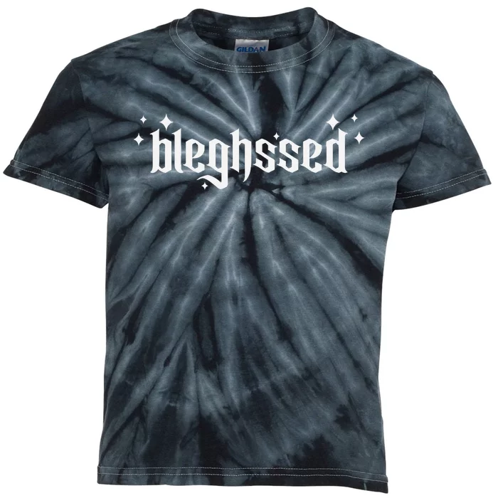 Bleghssed Funny Death Metal Deathcore Blegh Kids Tie-Dye T-Shirt