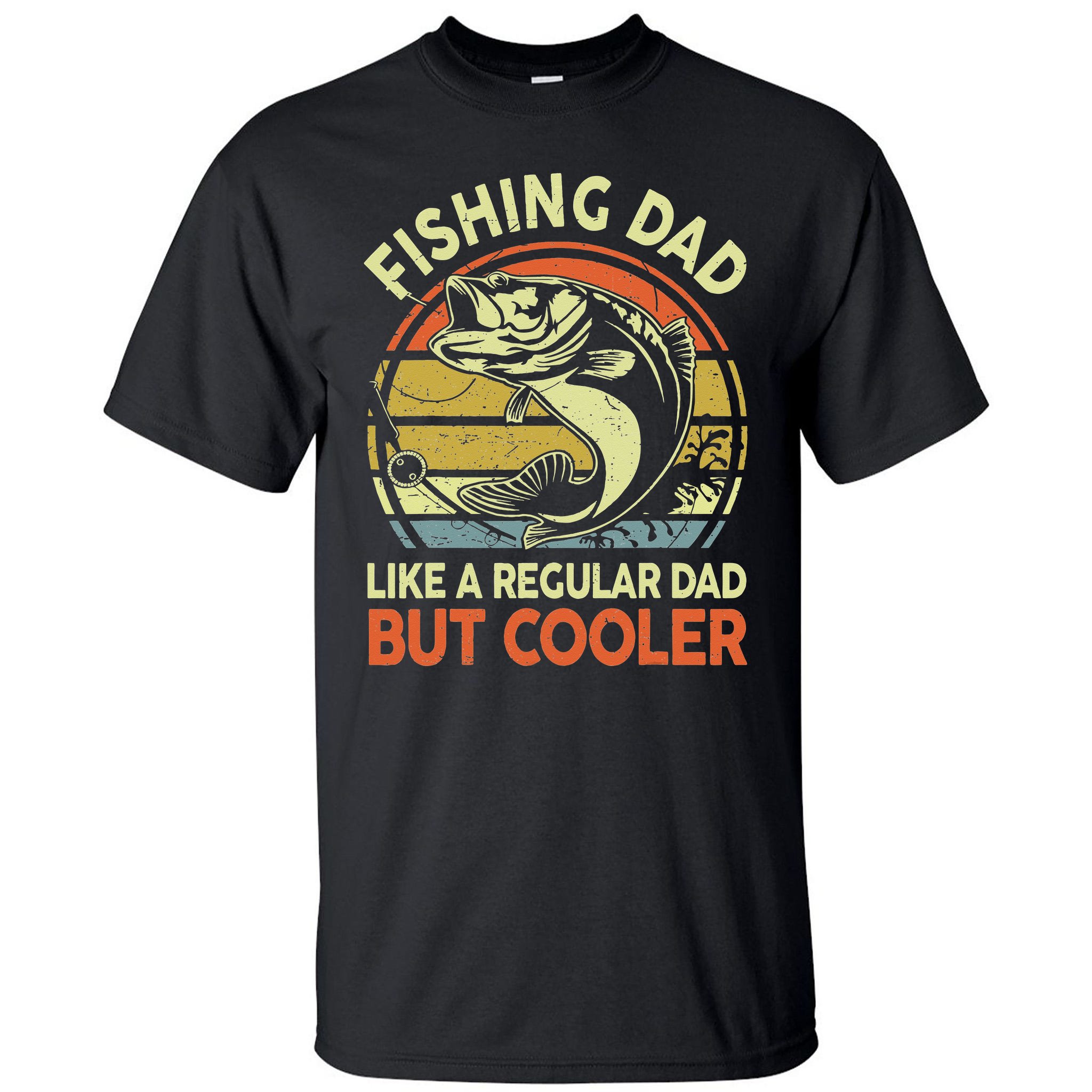 Bass Fishing Dad Like A Regular Dad But Cooler Funny Fishing Tall T-Shirt