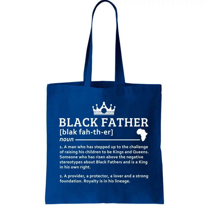 Black Father Definition African American Dad Gift Tote Bag