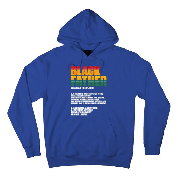 Black Father Definition Father's Day African American Dad Gift Tall Hoodie